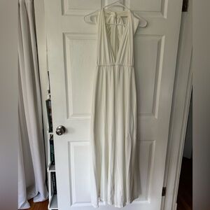 12th Tribe White Jumpsuit - Small